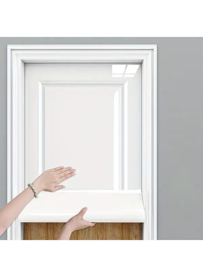 Grey Wood Grain Peel Stick Vinyl Door Film 80x300cm Removable Reusable - Image 5